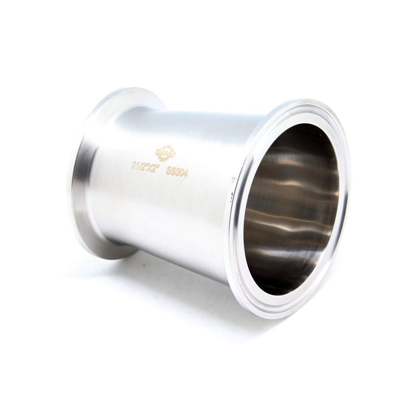 QiiMii Sanitary Fitting Reducer Fitting SS304 Tri Clamp Ferrule Style 2.5" Tube OD to 2" Tube OD (2.5 INCH X 2 INCH) - Image 4